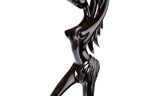 Hand-Carved Wooden Girl with Flower Sculpture - photo 9