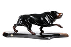 Hand-Carved Wooden Rottweiler Sculpture - photo 4