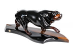 Hand-Carved Wooden Rottweiler Sculpture - photo 10
