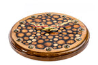 Handmade Walnut Wall Clock with Epoxy Trees, 30 cm - photo 2