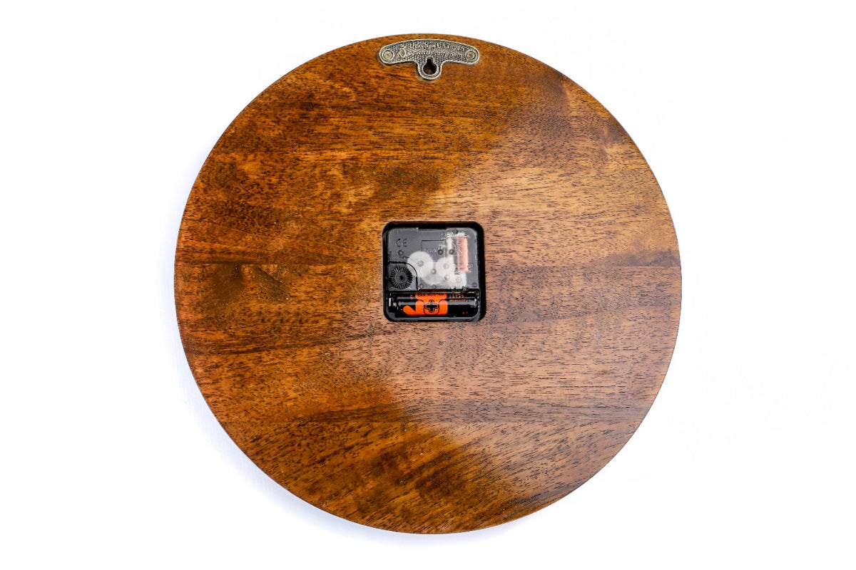 Handmade Walnut Wall Clock with Epoxy Trees, 30 cm - photo 9