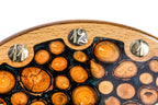 Handmade Walnut Wall Clock with Epoxy Trees, 30 cm - photo 7