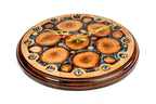 Handmade Wooden Wall Clock with Epoxy Trees, 30 cm - photo 2