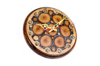 Handmade Wooden Wall Clock with Epoxy Trees, 30 cm - photo 3