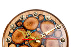 Handmade Wooden Wall Clock with Epoxy Trees, 30 cm - photo 4