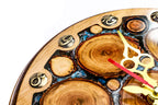 Handmade Wooden Wall Clock with Epoxy Trees, 30 cm - photo 7