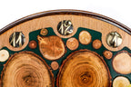 Handmade Wooden Wall Clock with Epoxy Trees, 30 cm - photo 8
