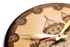 Handmade Wooden Wall Clock with Church of the Holy Mother of God, 30 cm - photo 7