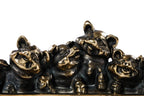 Handmade Bronze and Marble Piglets Sculpture - photo 8