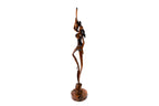 Hand-Carved Wooden Girl with a Jug Sculpture - photo 4