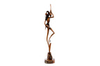 Hand-Carved Wooden Girl with a Jug Sculpture - photo 6