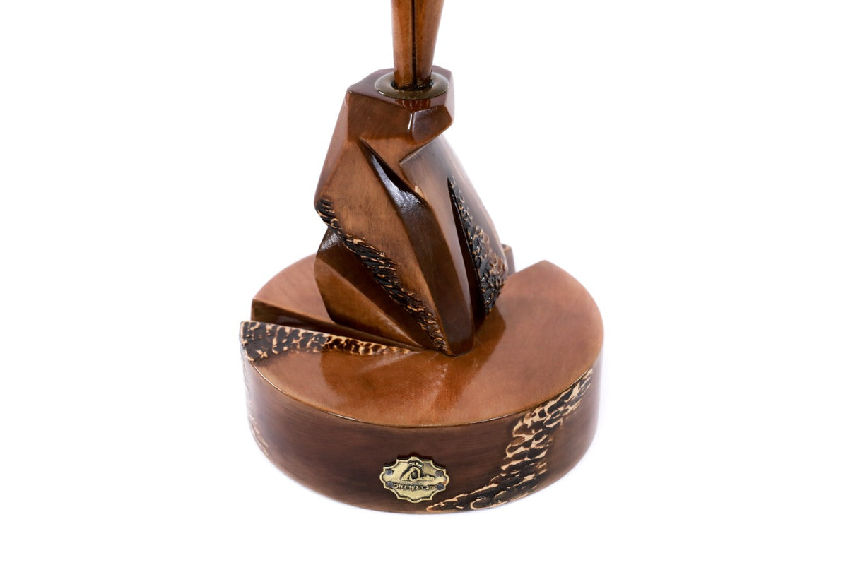 Hand-Carved Wooden Girl with a Jug Sculpture - photo 10