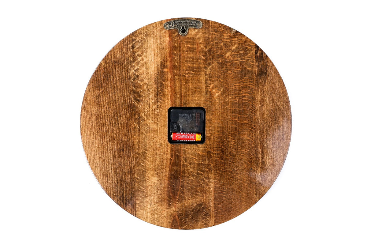 Handmade Wooden Wall Clock with Armenian Sundial, 30 cm - photo 10