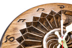 Handmade Wooden Wall Clock with Armenian Sundial, 30 cm - photo 7