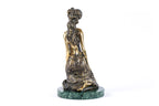 Handmade Bronze and Marble Girl on Her Knees Sculpture - photo 5