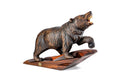Hand-Carved Wooden Bear Sculpture