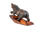Hand-Carved Wooden Bear Sculpture - photo 7
