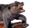 Hand-Carved Wooden Bear Sculpture - photo 8