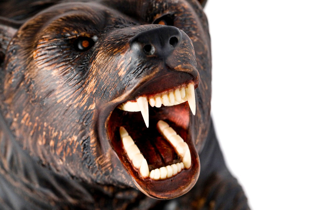 Hand-Carved Wooden Bear Sculpture - photo 11