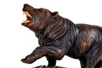 Hand-Carved Wooden Bear Sculpture - photo 3