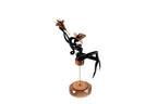 Hand-Carved Wooden Sitting Model Sculpture - photo 4