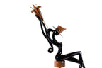 Hand-Carved Wooden Sitting Model Sculpture - photo 10