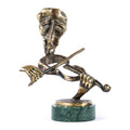 Handmade Bronze and Marble The Violinist Sculpture