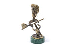 Handmade Bronze and Marble The Violinist Sculpture - photo 4