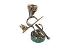 Handmade Bronze and Marble The Violinist Sculpture - photo 5