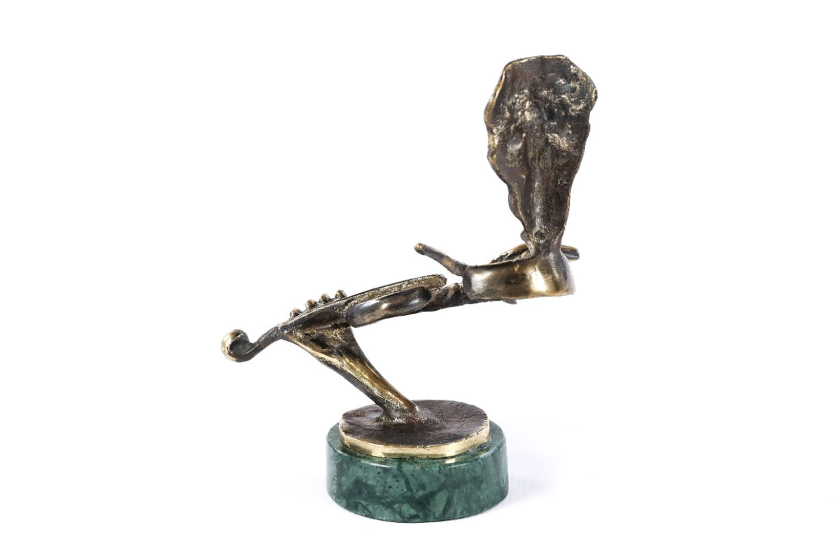 Handmade Bronze and Marble The Violinist Sculpture - photo 6