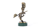 Handmade Bronze and Marble The Violinist Sculpture - photo 7