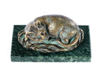 Handmade Bronze and Marble Cat Sculpture - photo 7