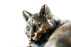 Handmade Bronze and Marble Cat Sculpture - photo 8