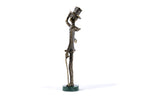 Handmade Bronze and Marble The Boy with a Cane Sculpture - photo 3