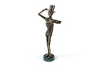 Handmade Bronze and Marble The Boy with a Cane Sculpture - photo 5
