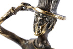 Handmade Bronze and Marble The Boy with a Cane Sculpture - photo 2