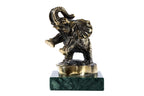 Handmade Bronze and Marble Elephant Sculpture - photo 2