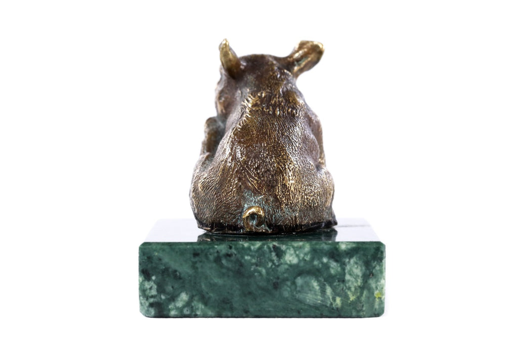 Handmade Bronze and Marble The Piglet Sculpture - photo 6