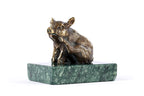 Handmade Bronze and Marble The Piglet Sculpture - photo 2