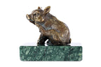Handmade Bronze and Marble The Piglet Sculpture - photo 7