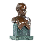 Handmade Bronze and Marble The Bust of Napoleon Sculpture