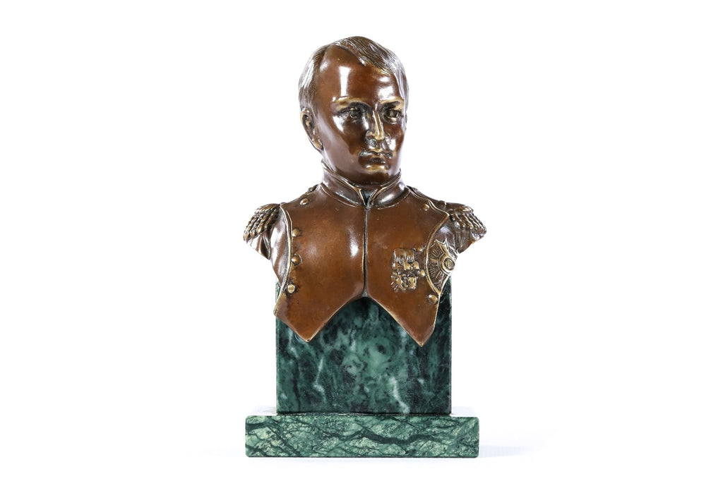 Handmade Bronze and Marble The Bust of Napoleon Sculpture - photo 2