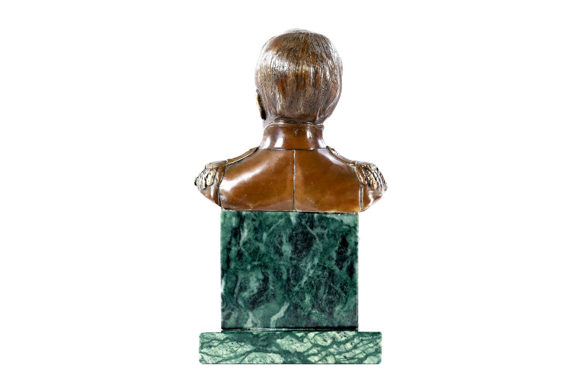 Handmade Bronze and Marble The Bust of Napoleon Sculpture - photo 5