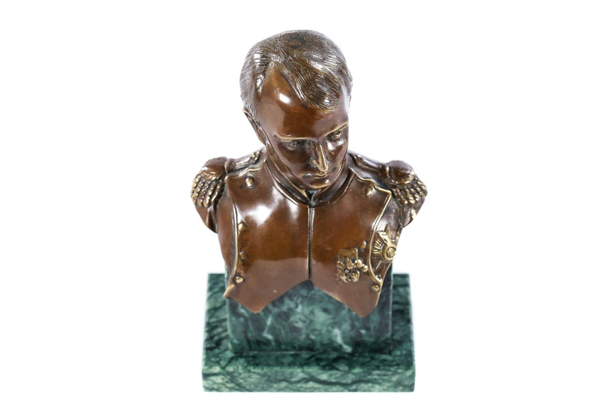 Handmade Bronze and Marble The Bust of Napoleon Sculpture - photo 6