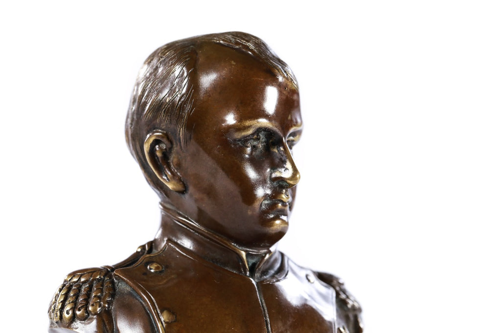 Handmade Bronze and Marble The Bust of Napoleon Sculpture - photo 3