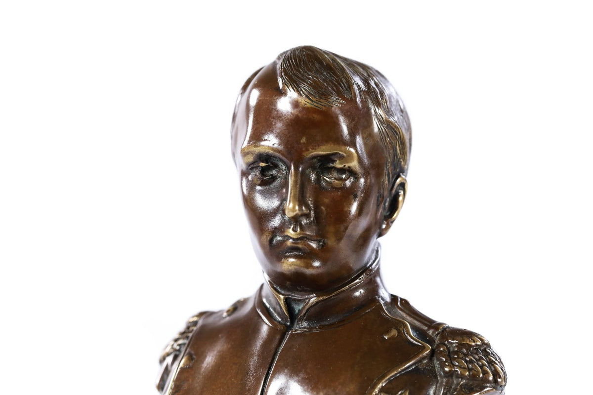 Handmade Bronze and Marble The Bust of Napoleon Sculpture - photo 7