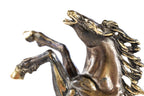 Handmade Bronze and Marble Stubborn Horse Sculpture - photo 8