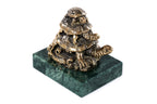 Handmade Bronze and Marble Turtles Sculpture - photo 6