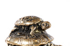 Handmade Bronze and Marble Turtles Sculpture - photo 9