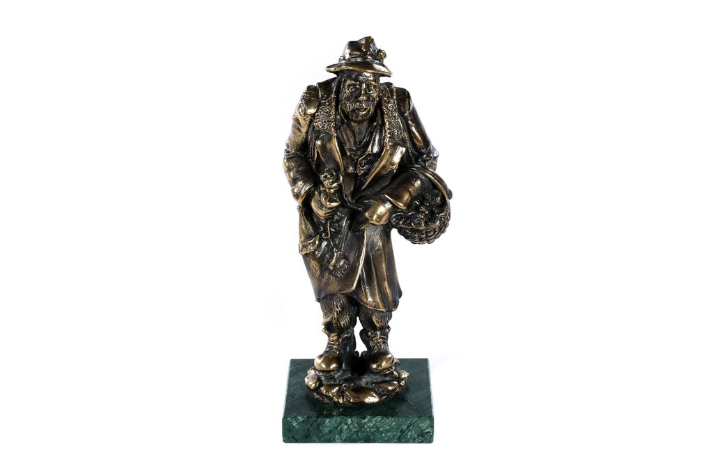 Handmade Bronze and Marble Kara Bala Sculpture - photo 2